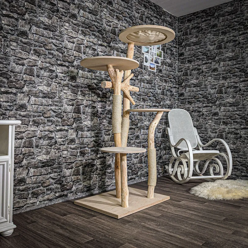 Naturkratzbaum 2498 Kratzbaum Natur Holz Design 168 cm hoch