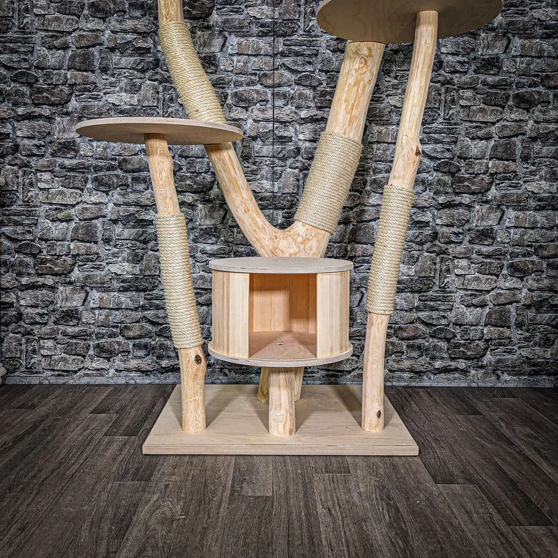 Naturkratzbaum 2497 Kratzbaum Natur Holz Design 180 cm hoch