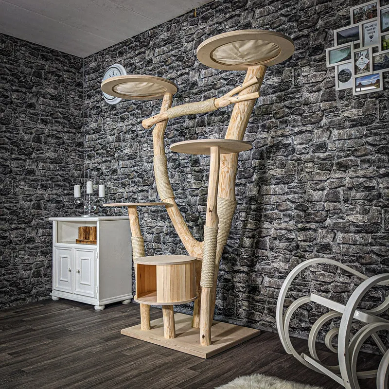 Naturkratzbaum 2497 Kratzbaum Natur Holz Design 180 cm hoch