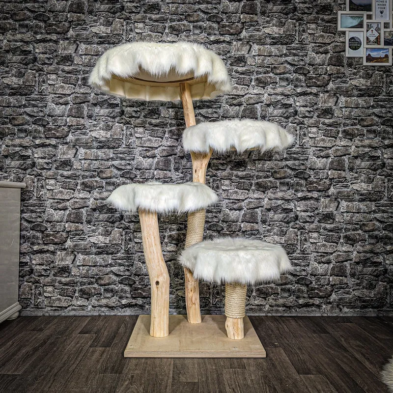 Naturkratzbaum 2496 Kratzbaum Natur Holz Design 135 cm hoch