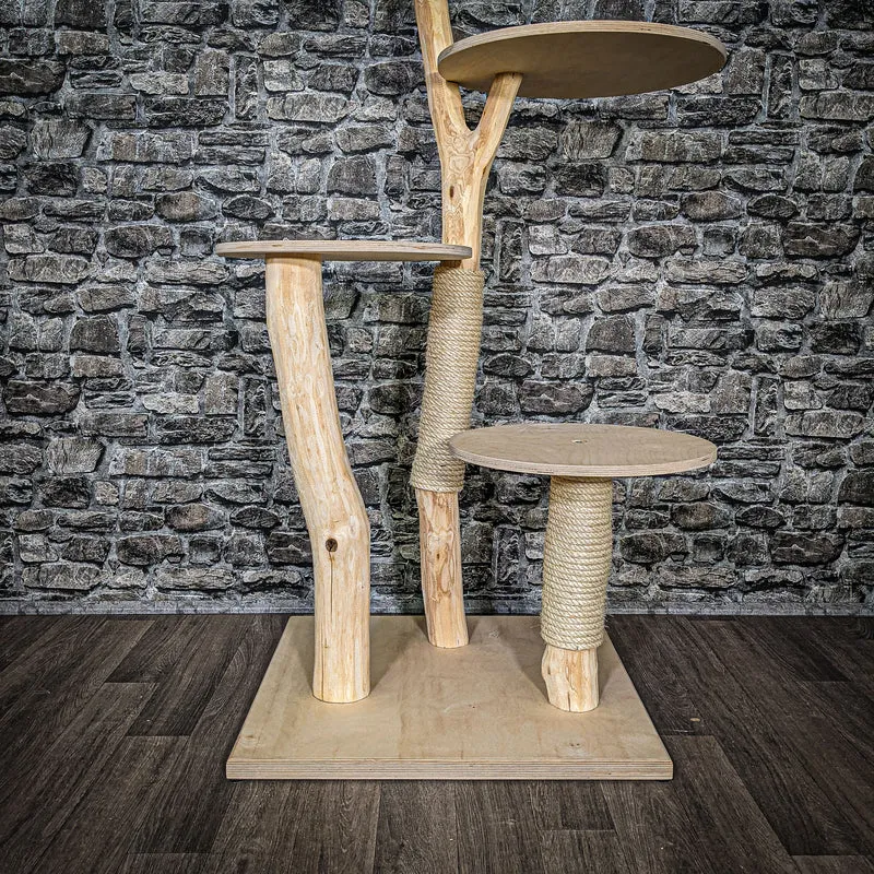 Naturkratzbaum 2496 Kratzbaum Natur Holz Design 135 cm hoch