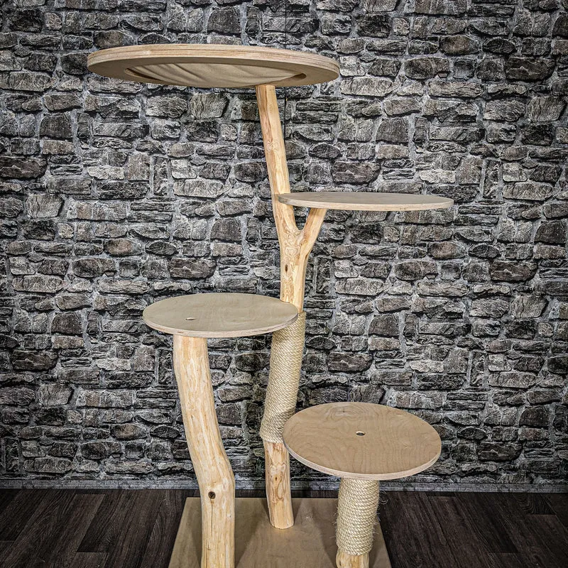 Naturkratzbaum 2496 Kratzbaum Natur Holz Design 135 cm hoch