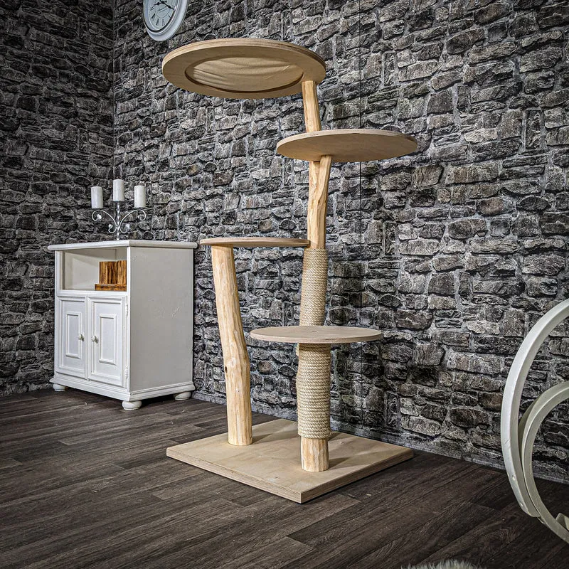 Naturkratzbaum 2496 Kratzbaum Natur Holz Design 135 cm hoch