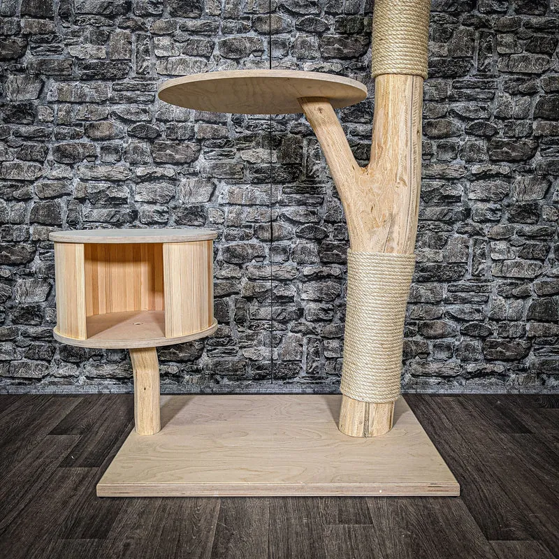 Naturkratzbaum 2492 Kratzbaum Natur Holz Design 122 cm hoch