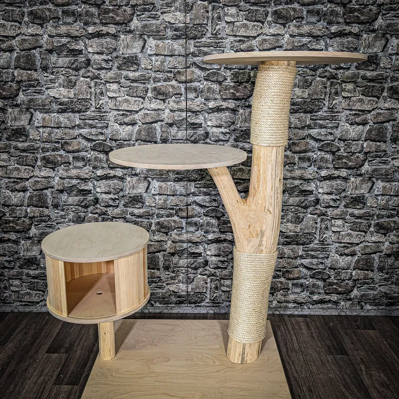 Naturkratzbaum 2492 Kratzbaum Natur Holz Design 122 cm hoch