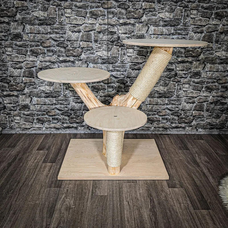 Naturkratzbaum 2491 Kratzbaum Natur Holz Design 90 cm hoch