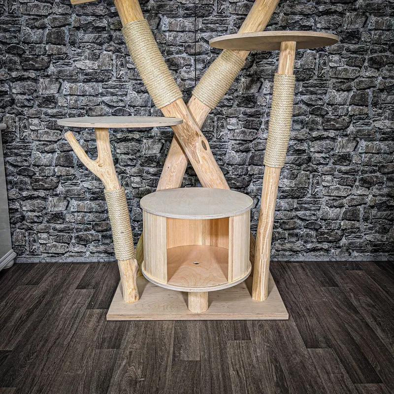 Naturkratzbaum 2489 Kratzbaum Natur Holz Design 173 cm hoch