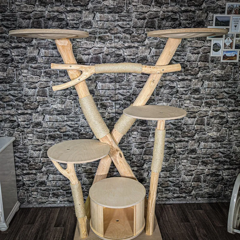Naturkratzbaum 2489 Kratzbaum Natur Holz Design 173 cm hoch