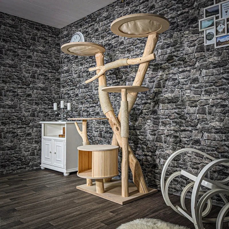 Naturkratzbaum 2489 Kratzbaum Natur Holz Design 173 cm hoch