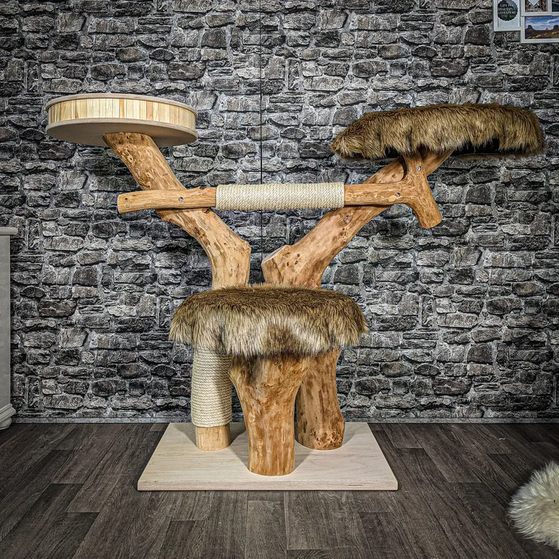 Naturkratzbaum 2487 Kratzbaum Natur Holz Design 120 cm hoch