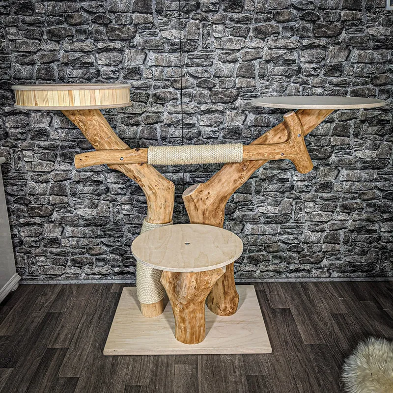 Naturkratzbaum 2487 Kratzbaum Natur Holz Design 120 cm hoch