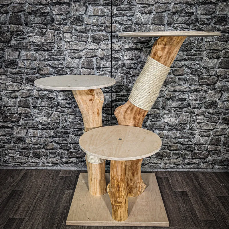 Naturkratzbaum 2486 Kratzbaum Natur Holz Design 110 cm hoch