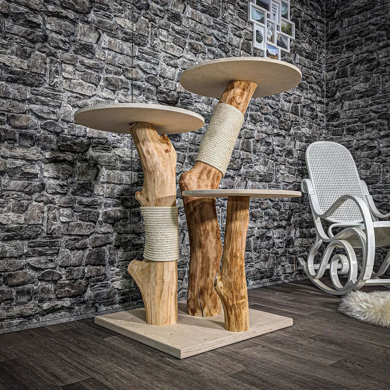 Naturkratzbaum 2486 Kratzbaum Natur Holz Design 110 cm hoch