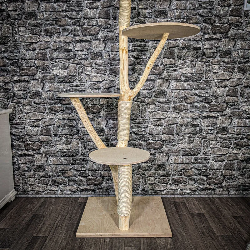 Naturkratzbaum 2485 Kratzbaum Natur Holz Design 170 cm hoch