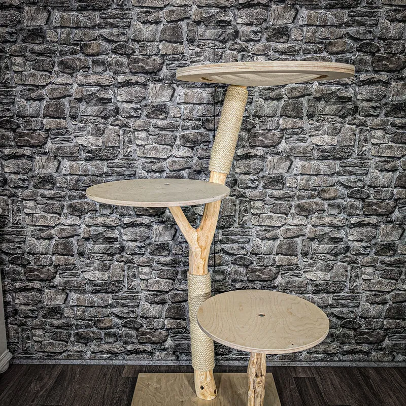 Naturkratzbaum 2484 Kratzbaum Natur Holz Design 135 cm hoch