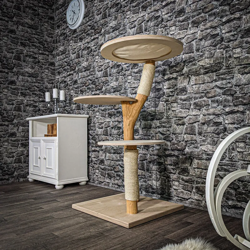 Naturkratzbaum 2483 Kratzbaum Natur Holz Design 115 cm hoch