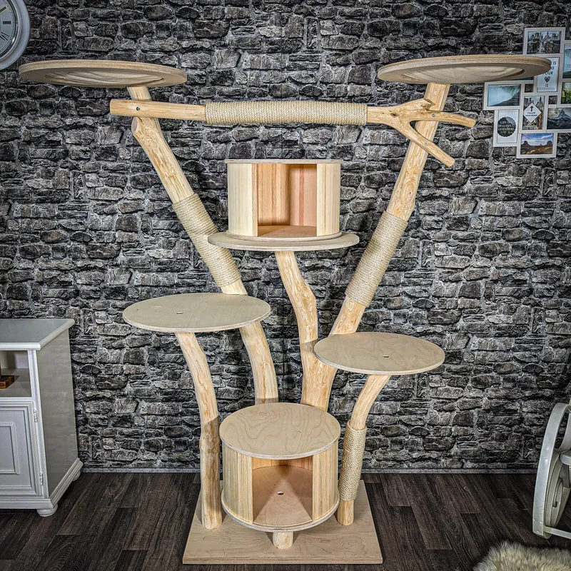 Naturkratzbaum 2482 Kratzbaum Natur Holz Design 180 cm hoch