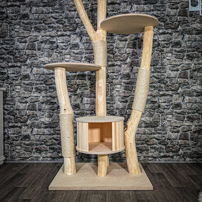 Naturkratzbaum 2481 Kratzbaum Natur Holz Design 215 cm hoch