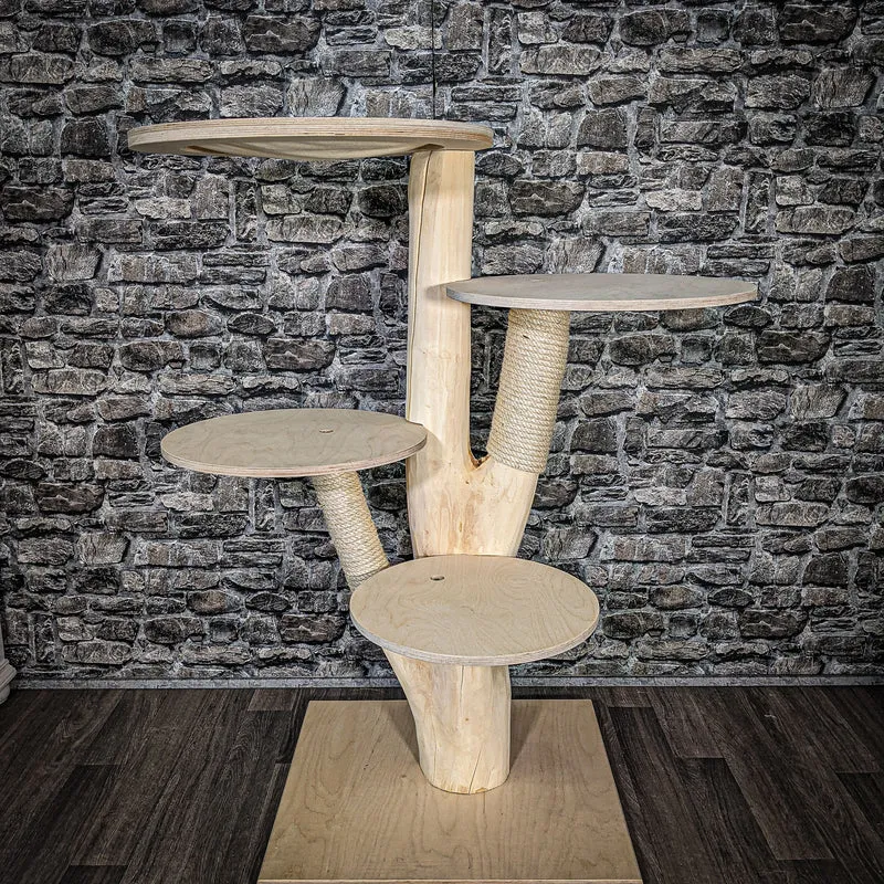 Naturkratzbaum 2480 Kratzbaum Natur Holz Design 120 cm hoch