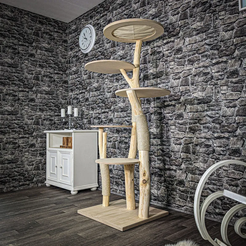 Naturkratzbaum 2479 Kratzbaum Natur Holz Design 170 cm hoch