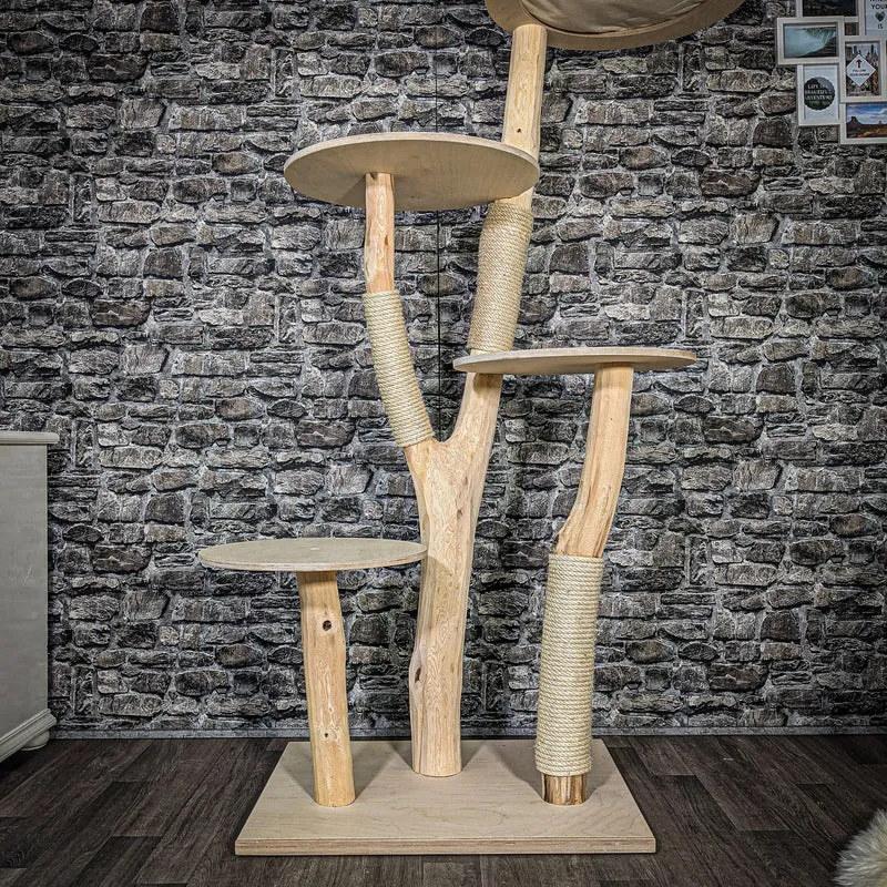 Naturkratzbaum 2478 Kratzbaum Natur Holz Design 175 cm hoch Katzenbaum