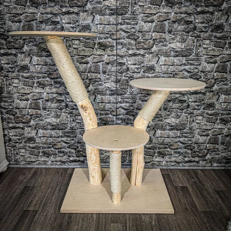 Naturkratzbaum 2473 Kratzbaum Natur Holz Design 115 cm hoch