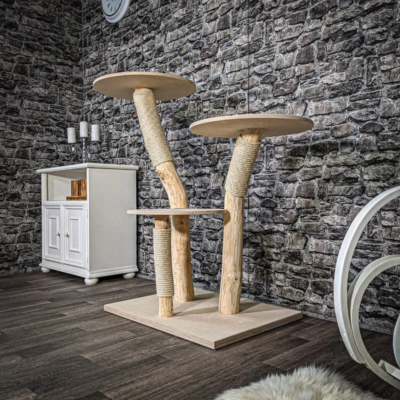 Naturkratzbaum 2473 Kratzbaum Natur Holz Design 115 cm hoch