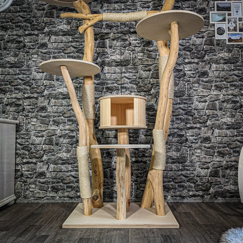 Naturkratzbaum 2303 Kratzbaum Natur Holz Design 200 cm hoch
