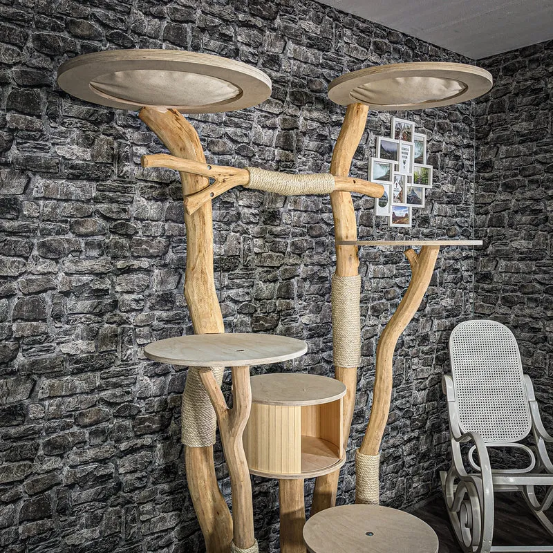 Naturkratzbaum 2303 Kratzbaum Natur Holz Design 200 cm hoch