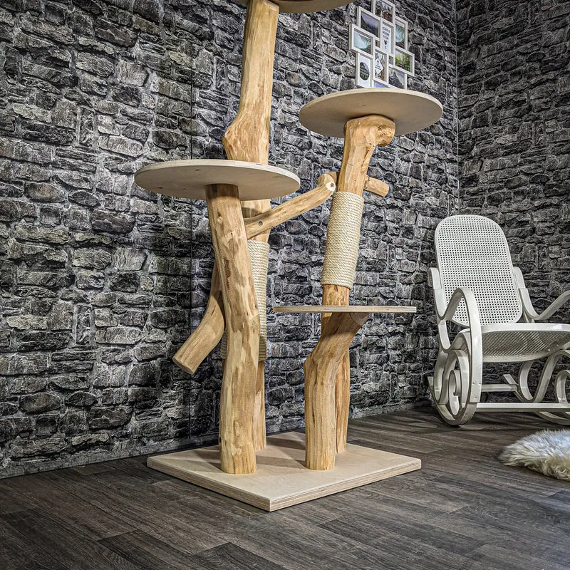 Naturkratzbaum 2301 Kratzbaum Natur Holz Design 155 cm hoch