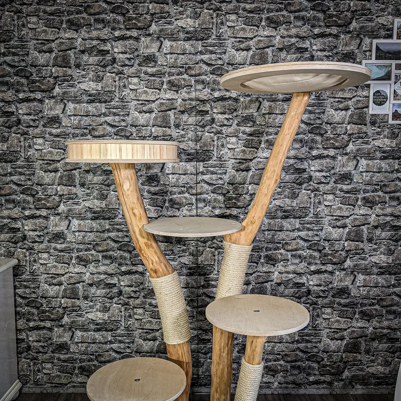 Naturkratzbaum 2300 Kratzbaum Natur Holz Design 165 cm hoch