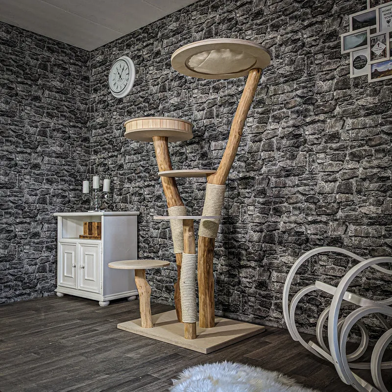 Naturkratzbaum 2300 Kratzbaum Natur Holz Design 165 cm hoch