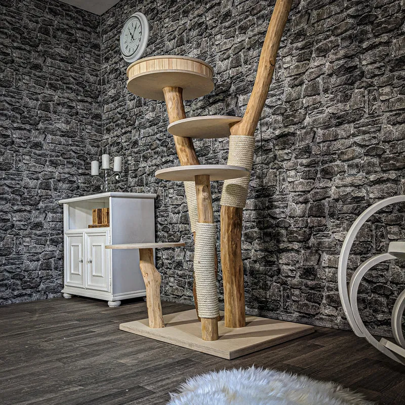 Naturkratzbaum 2300 Kratzbaum Natur Holz Design 165 cm hoch