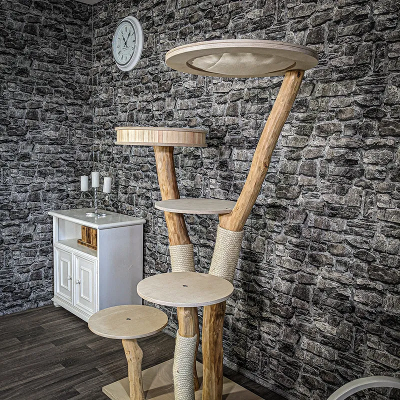 Naturkratzbaum 2300 Kratzbaum Natur Holz Design 165 cm hoch