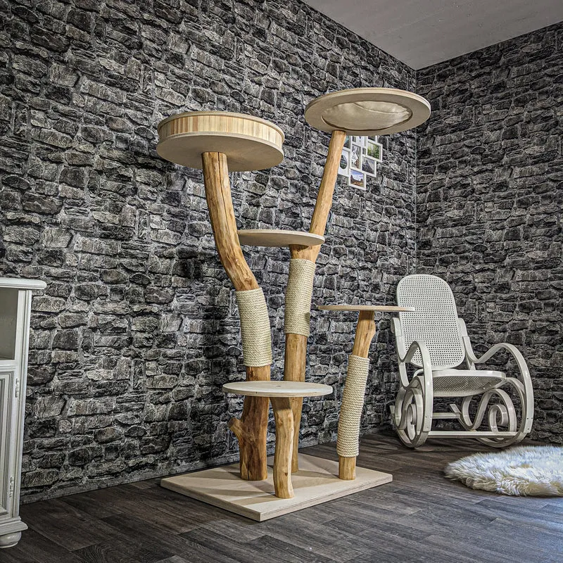 Naturkratzbaum 2300 Kratzbaum Natur Holz Design 165 cm hoch