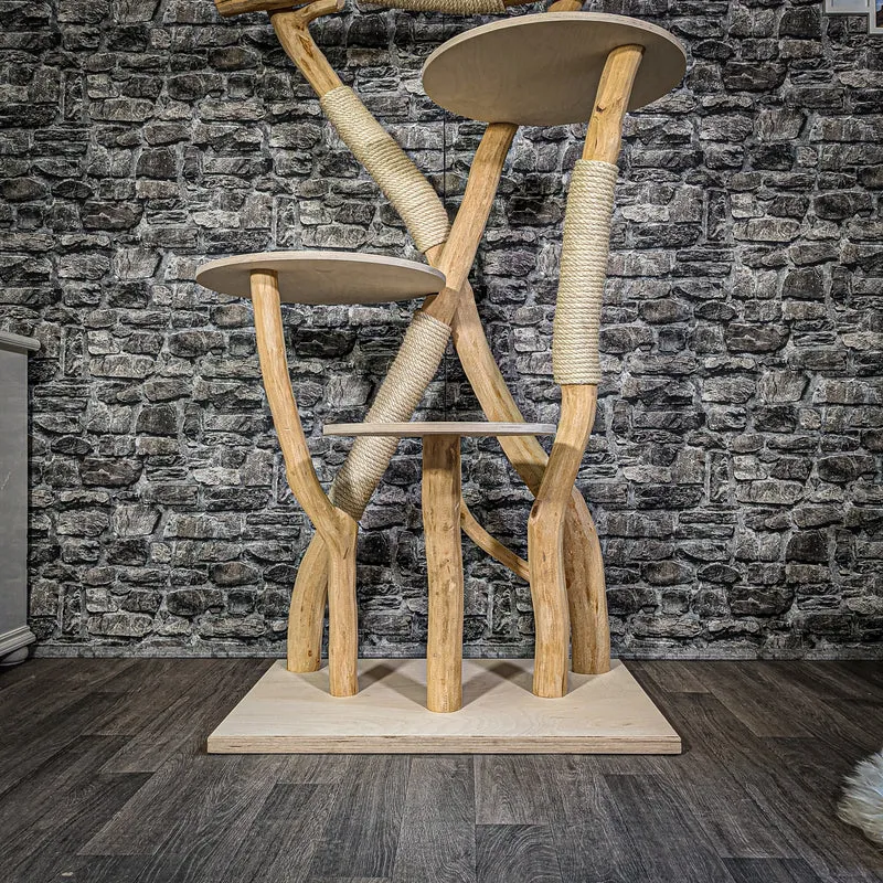 Naturkratzbaum 2299 Kratzbaum Natur Holz Design 172 cm hoch