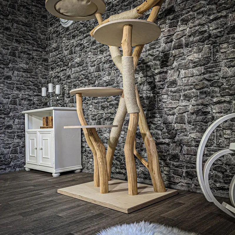 Naturkratzbaum 2299 Kratzbaum Natur Holz Design 172 cm hoch