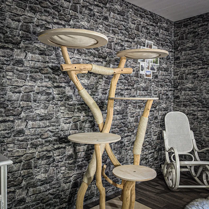 Naturkratzbaum 2299 Kratzbaum Natur Holz Design 172 cm hoch