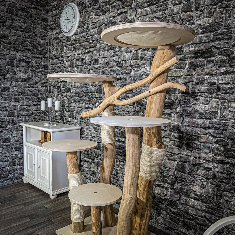 Naturkratzbaum 2298 Kratzbaum Natur Holz Design 155 cm hoch
