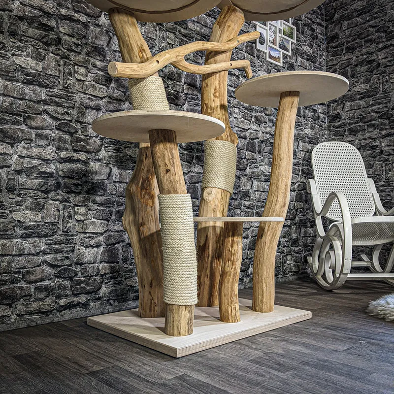 Naturkratzbaum 2298 Kratzbaum Natur Holz Design 155 cm hoch