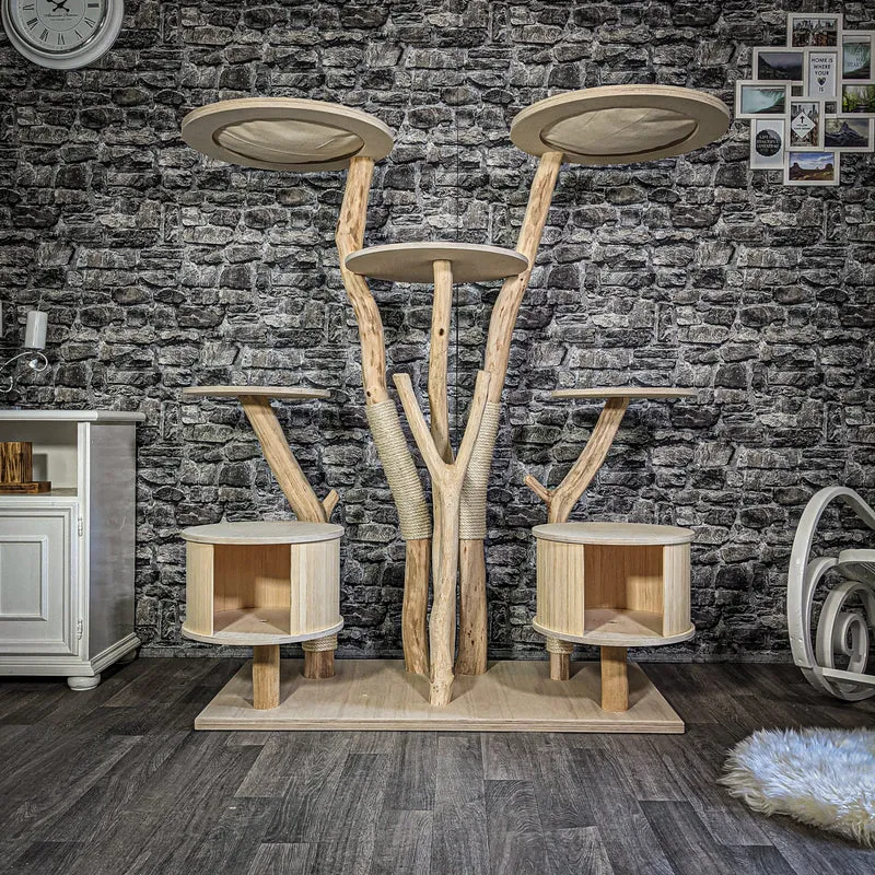 Naturkratzbaum 2297 Kratzbaum Natur Holz Design 145 cm hoch