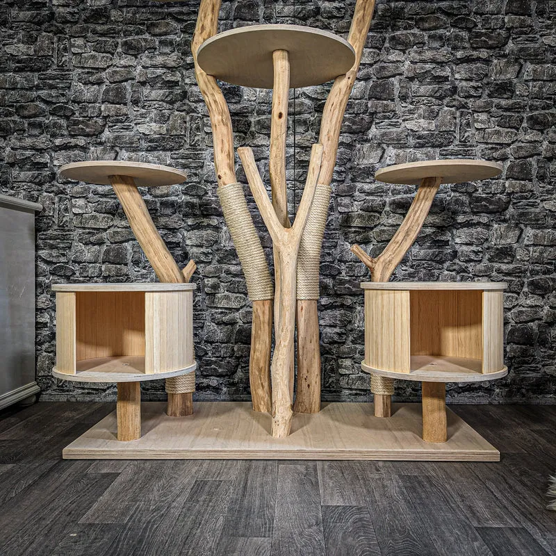 Naturkratzbaum 2297 Kratzbaum Natur Holz Design 145 cm hoch
