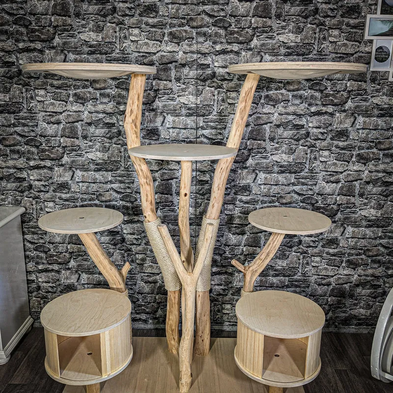 Naturkratzbaum 2297 Kratzbaum Natur Holz Design 145 cm hoch