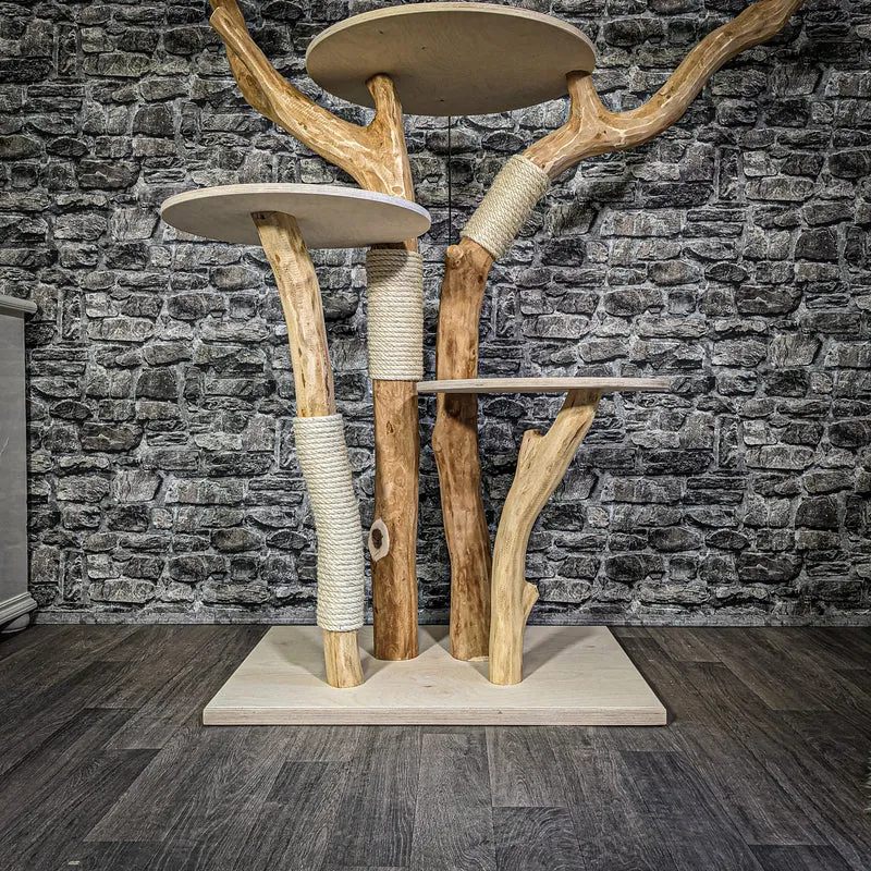 Naturkratzbaum 2296 Kratzbaum Natur Holz Design 157 cm hoch
