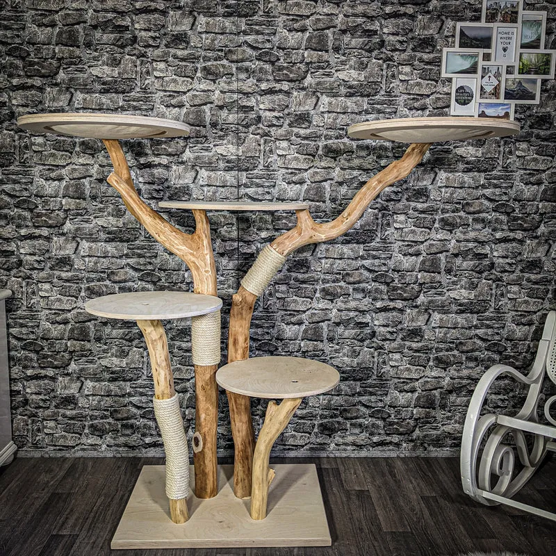 Naturkratzbaum 2296 Kratzbaum Natur Holz Design 157 cm hoch
