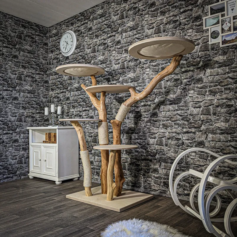 Naturkratzbaum 2296 Kratzbaum Natur Holz Design 157 cm hoch