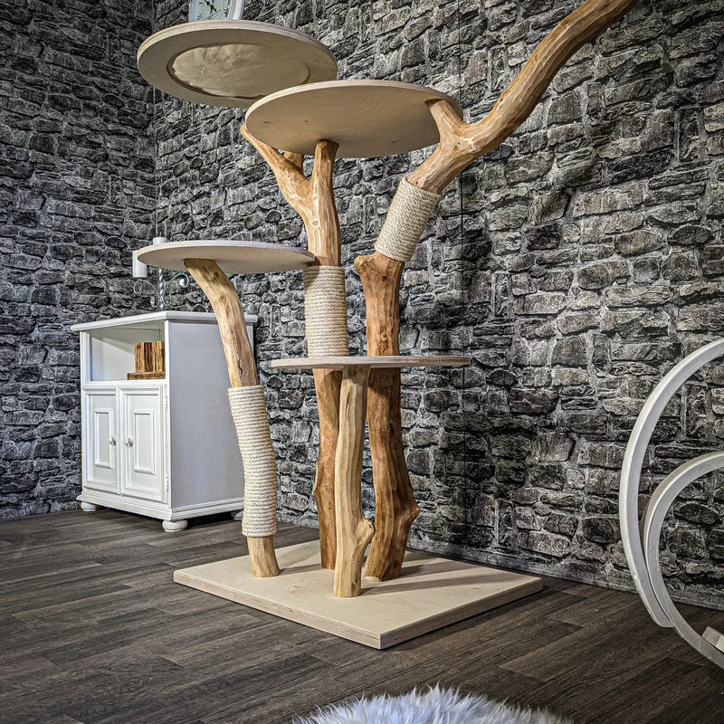 Naturkratzbaum 2296 Kratzbaum Natur Holz Design 157 cm hoch