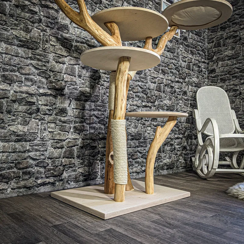 Naturkratzbaum 2296 Kratzbaum Natur Holz Design 157 cm hoch