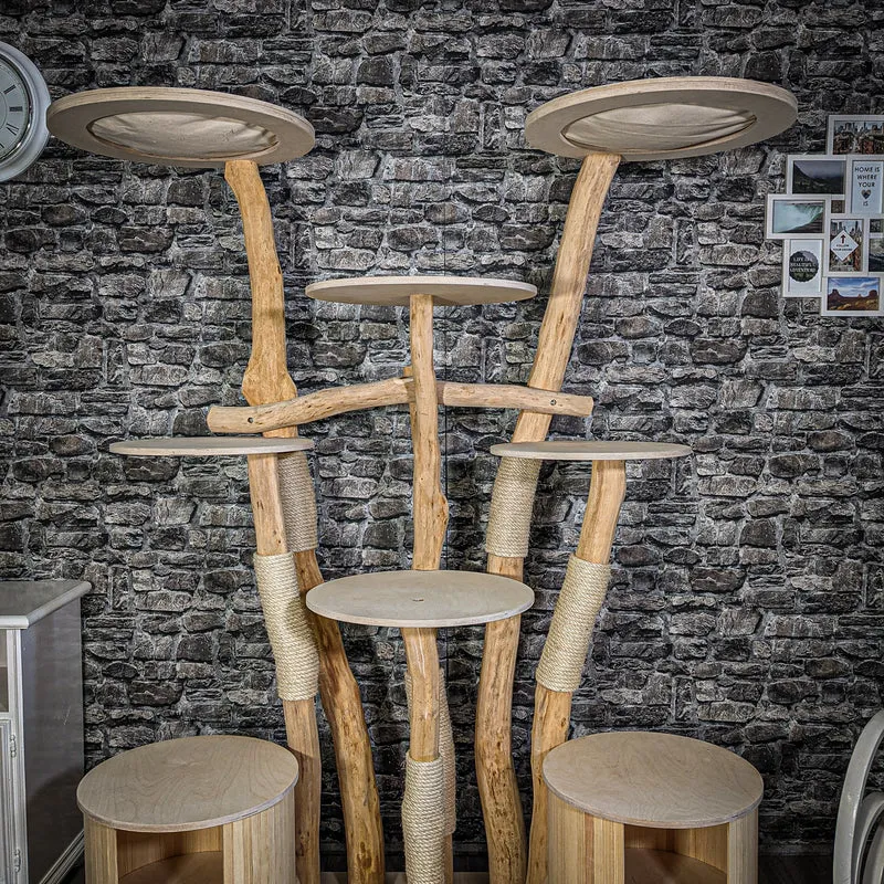 Naturkratzbaum 2295 Kratzbaum Natur Holz Design 192 cm hoch