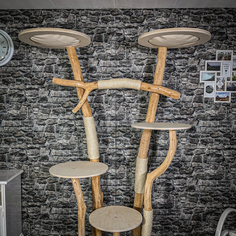 Naturkratzbaum 2294 Kratzbaum Natur Holz Design 205 cm hoch